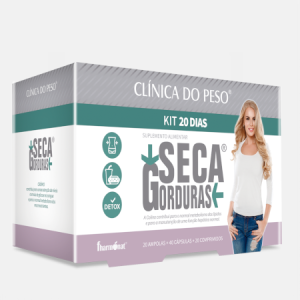 Seca Gorduras Kit 20 Dias 20 Ampolas + 40 Cápsulas + 20 Comprimidos